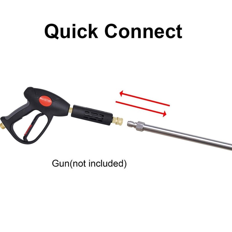 Xiny Tool Pressure Washer Extension Wand, 17 Inch Stainless Steel with 1/4" Quick Connect Power Washer Lance, 2 Pack - Image 5